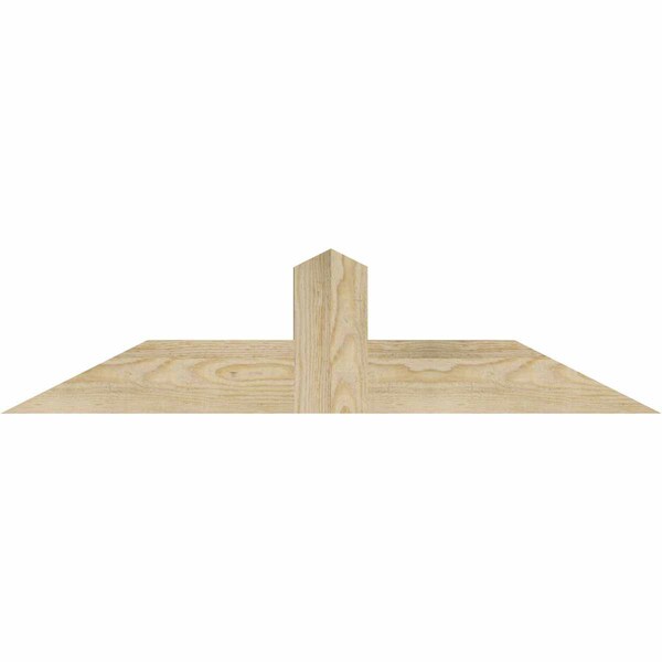 Ekena Millwork Portland Rough Sawn Timber Gable Bracket, Douglas Fir, 36"W x 9"H x 2"D x 4"F, 6/12 Pitch GBW036X09X0204POR00RDF - main